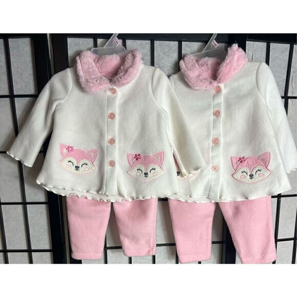 Swiggles Pink/white Button Up Two Piece Outfit - Picture 2 of 7